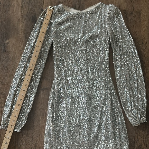 Gold Small sequined Dress Aqua Formal Size 2 NWOT - Picture 7 of 11